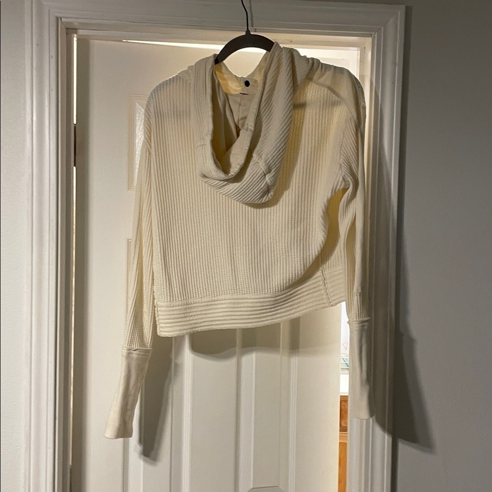 EUC Free People FP One Mason Hoodie Ivory - Picture 6 of 8